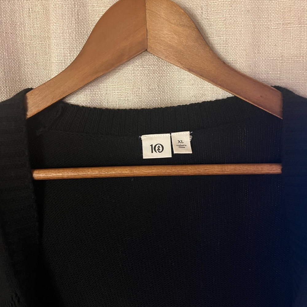NWOT Tentree Women's Classic Black Cardigan  XL - Picture 5 of 11